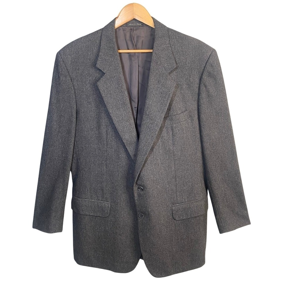 Ermenegildo Zegna Blazer Mens 56 Gray Wool Silk Sport Coat Italy Quiet Luxury